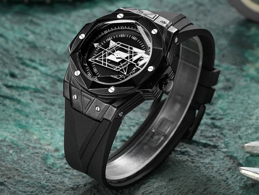 MATKASUR Montre chronographe étanche en acier inoxydable pour homme