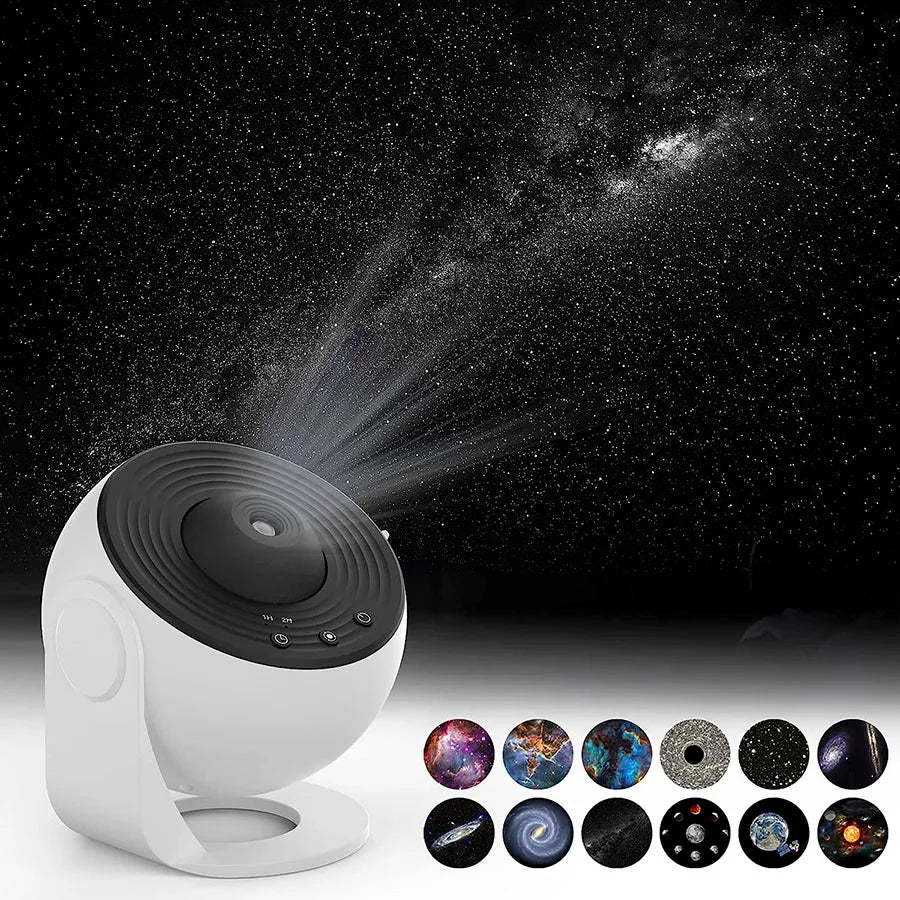 12 in 1 Planetarium Galaxy Star Projector Realistic Starry Sky Night Light with Solar System Constellation Moon