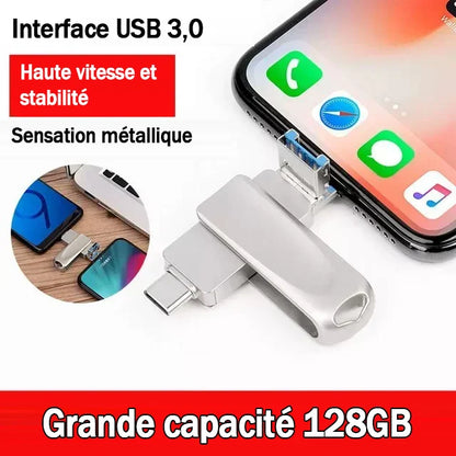 Clé USB d'extension de téléphone portable 4 en 1 de grande capacité