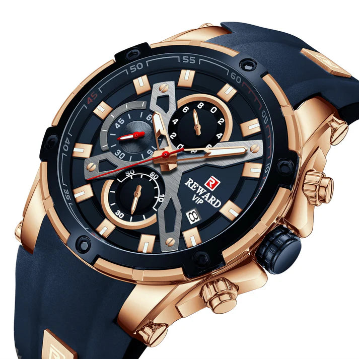 REWARD 83016 Mens Watches Blue Waterproof Top Brand Luxury