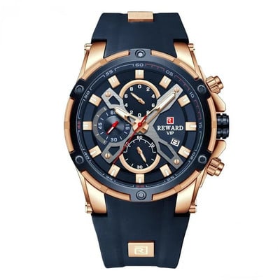 REWARD 83016 Mens Watches Blue Waterproof Top Brand Luxury