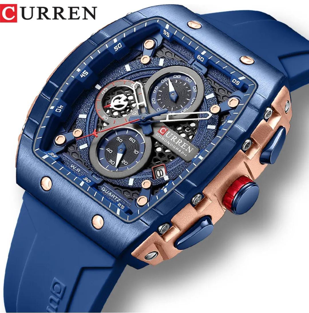 CURREN – montre de marque pour hommes, design carré unique, quartz de luxe, étanche